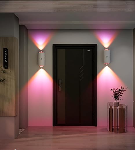 Motion Sensor Night Light, Multi-Color Gradient Rechargeable Wall Lamp with Magnetic Base, Dimmable Auto/Continuous Mode, Wireless LED Light for Bedroom, Hallway, Stairs